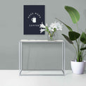 Zoey White Marble and Chrome Console Table for Hallway