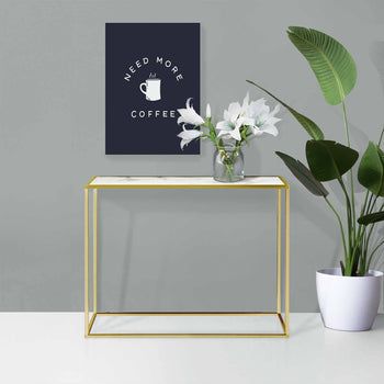 Zoey White Marble and Gold Console Table