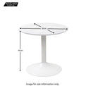 Gwen White Marble Lamp Table - Size Guide