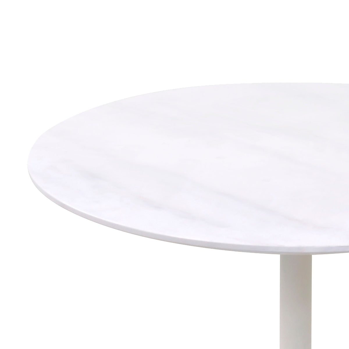 Gwen Contemporary Faux Marble White Round Coffee Table | Roseland ...