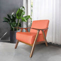 Hollis Orange Deep Padded Armchair Lifestyle