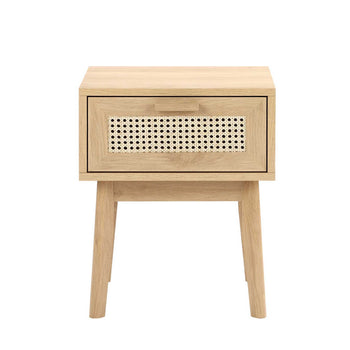 Zeke Rattan 1 Drawer Lamp Table