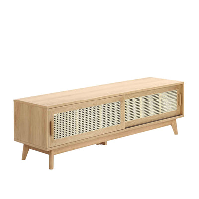 Zeke Rattan Sliding Door TV Unit