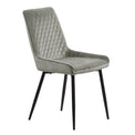 Georgi Grey Quilted Velvet Dining Chair from Roseland