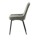 Georgi Grey Quilted Velvet Dining Chair
