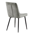 Georgi Grey Quilted Velvet Dining Chair