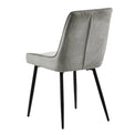 Georgi Grey Quilted Velvet Dining Chair