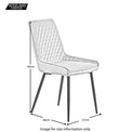 Georgi Velvet Dining Chair - Size Guide