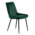 Georgi Green Quilted Velvet Dining Chair from Roseland