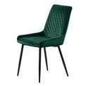 Georgi Green Quilted Velvet Dining Chair