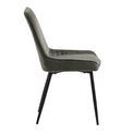 Georgi Dark Grey Quilted Velvet Dining Chair