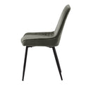 Georgi Dark Grey Quilted Velvet Dining Chair