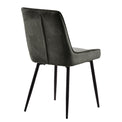 Georgi Dark Grey Quilted Velvet Dining Chair