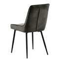 Georgi Dark Grey Quilted Velvet Dining Chair