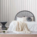 Larissa Black Double Rattan Headboard Lifestyle