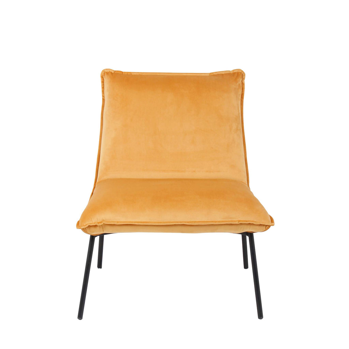 Beau Mustard Velvet Lounge Accent Chair