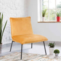 Beau Mustard Velvet Lounge Chair Lifestyle