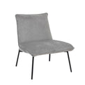 Beau Grey Velvet Lounge Chair from Roseland