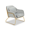 Hallie Grey Velvet Accent Chair from Roseland furniture