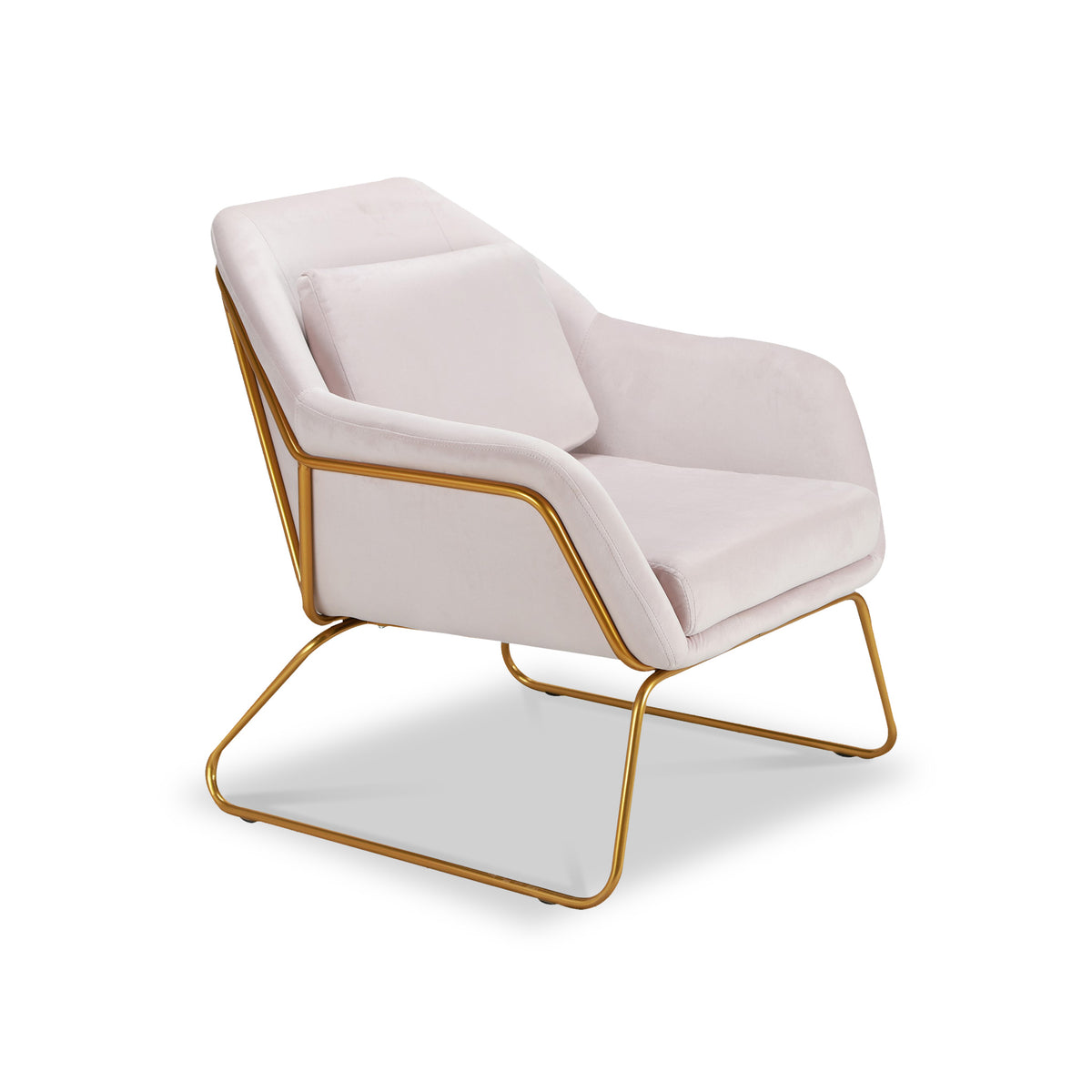 Hallie Blush Pink Velvet Accent Chair from Roseland Furniture