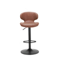 Mendez Tan Faux Leather Kitchen Breakfast Bar Stool with adjustable height
