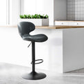 Mendez Charcoal Grey Faux Leather Kitchen Breakfast Bar Stool Lifestyle