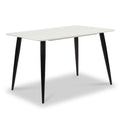 Lucio White Faux Marble Rectangular Dining Table from Roseland Furniture