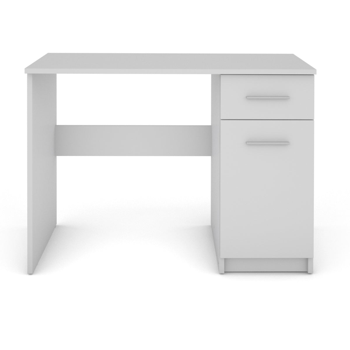Nero White Modern Office Desk from Roseland Furniture