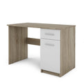 Nero Artisan White & Oak Effect Modern Office Desk