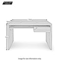 Marcus 1 Drawer Office Desk - Size Guide