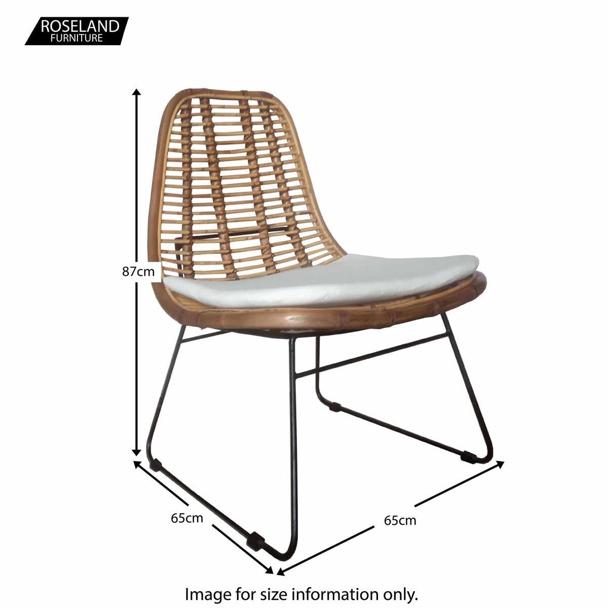 Miri Rattan Chair - Size Guide