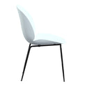 Katrina White Contemporary Curved Dining Chair