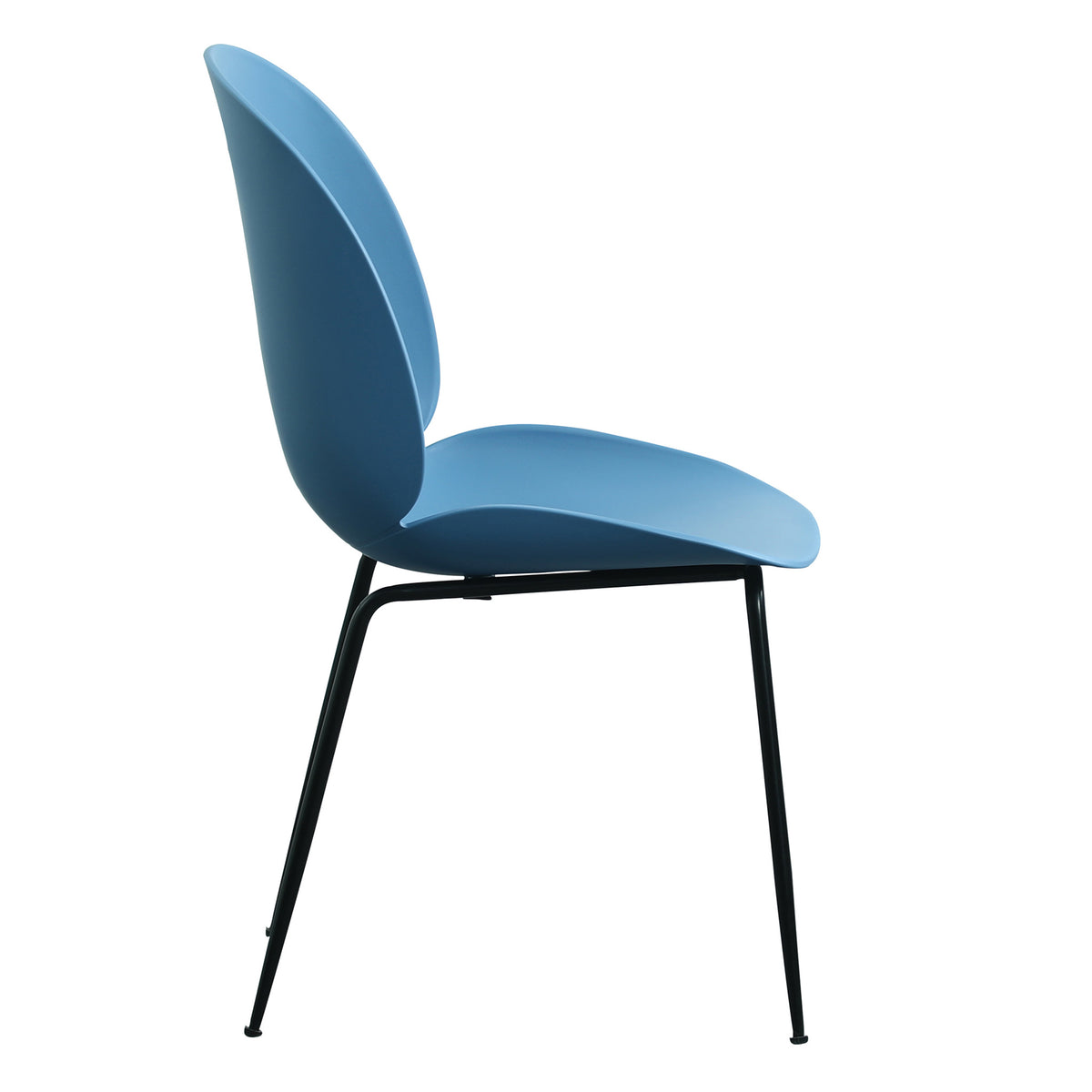 Katrina Blue Contemporary Curved Dining Chair