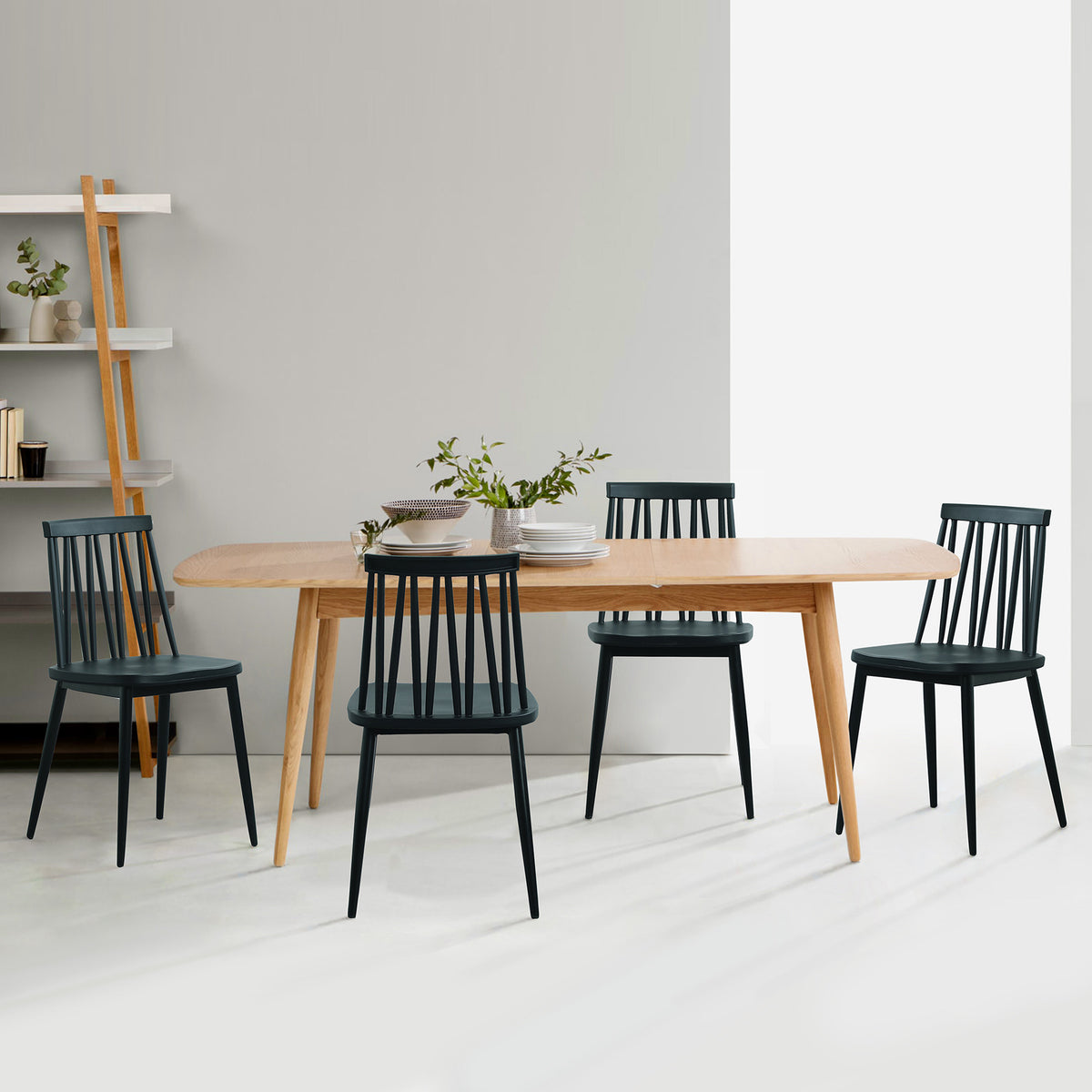 Hector Black Spindle Back Classic Dining Chair from Roseland