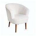 Lorie White Fabric Accent Chair