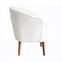 Lorie White Teddy Fabric Chair