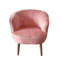 Hester Dusty Pink Padded Velvet Accent Chair