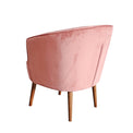 Hester Dusty Pink Padded Velvet Accent Armchair