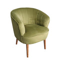 Hester Green Padded Velvet Accent Armchair from Roseland