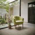 Hester Green Padded Velvet Accent Armchair Lifestyle