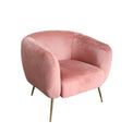 Cheryl Dusty Pink Velvet Accent Arm Chair from Roseland
