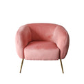 Cheryl Dusty Pink Velvet Accent Arm Chair from Roseland