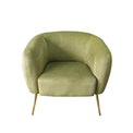 Cheryl Green Velvet Accent Arm Chair