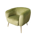 Cheryl Green Velvet Accent Arm Chair