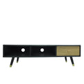 Tobias Wide Black TV Unit Stand from Roseland