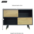 Tobias Wide Black Sideboard Cabinet dimensions