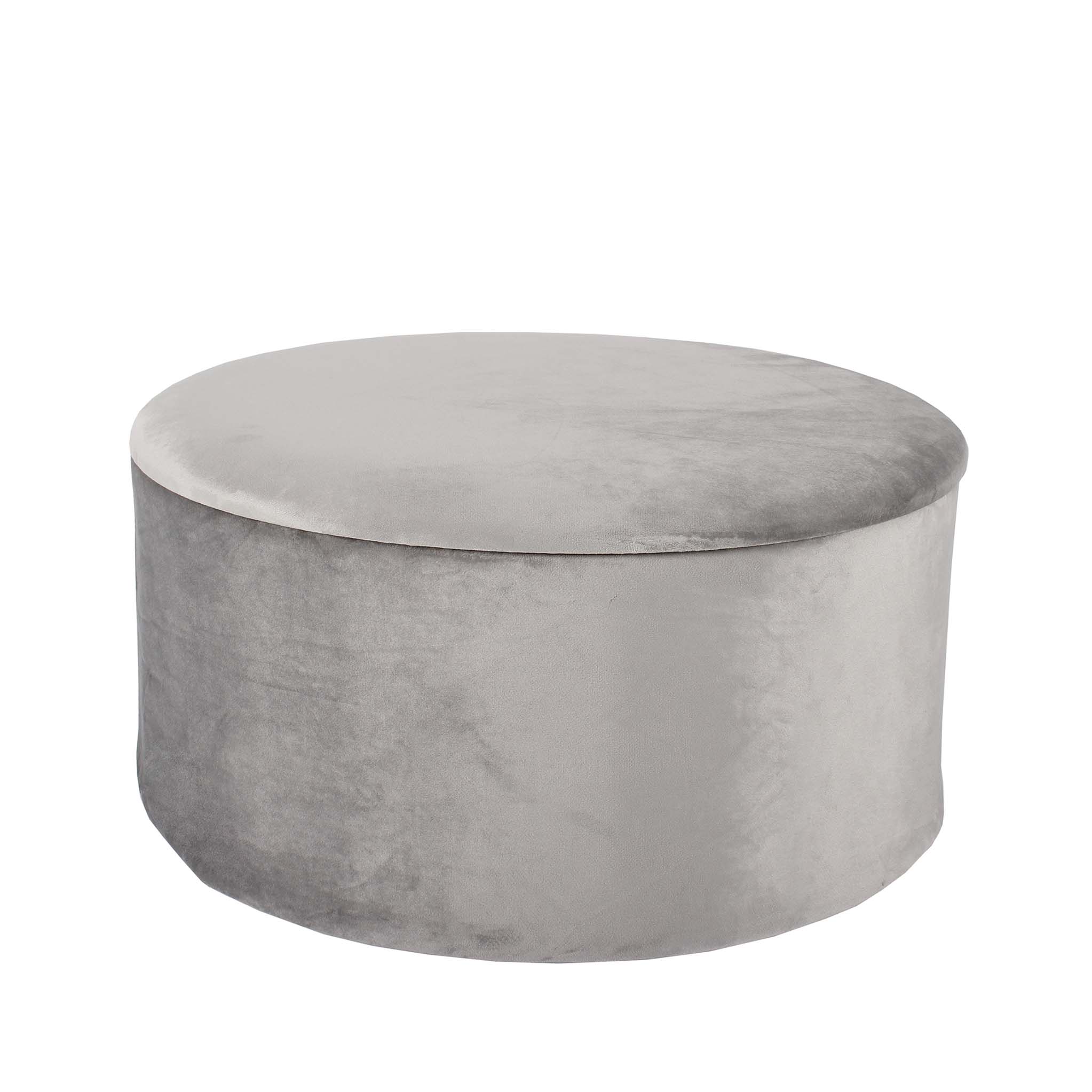 Mandy Velvet Round Ottoman