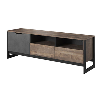 Ezra Rustic Wood Wide TV Unit