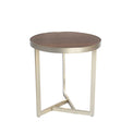  Alfreton Walnut effect round side lamp table from Roseland