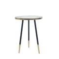 Nazar Retro Lamp Side Table with Marble top from Roseland Furniture